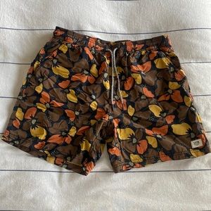 Karin brown Hawaiian flower print bathing suit